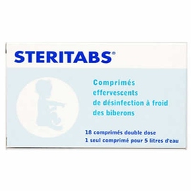 Steritabs désinfection à froid des biberons - 18 comprimés - aquatabs -205642