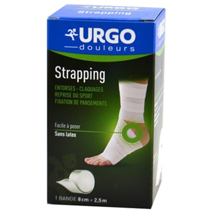 Photo de Strapping bande adhésive de contention 2,5 m x 8 cm Urgo Strapping bande adhésive de contention 2,5 m x 8 cm Urgo-206641