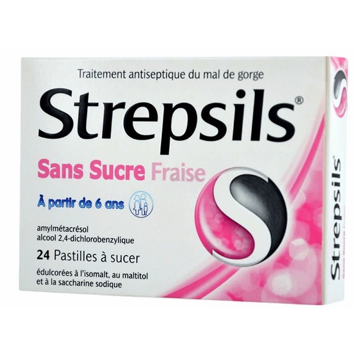 Photo de Strepsils pastilles fraise sans sucre x 24 Reckitt benckiser Strepsils pastilles fraise sans sucre x 24 Reckitt benckiser-192785