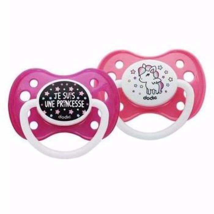 Photo de Sucette anatomique silicone +6mois x2 girly Dodie Sucette anatomique silicone +6mois x2 girly Dodie-216172