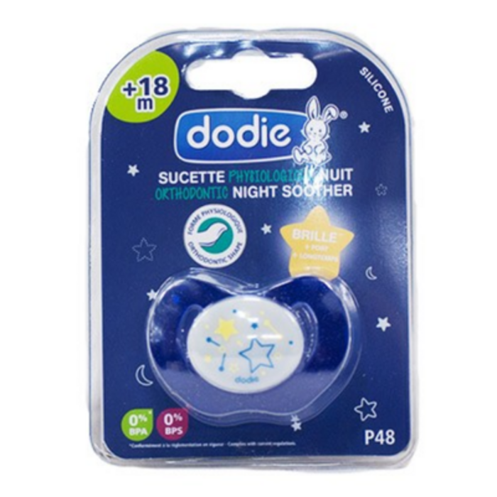 Photo de Sucette physiologique nuit +18 m etoile bleu p48 Dodie Sucette physiologique nuit +18 m etoile bleu p48 Dodie-210546