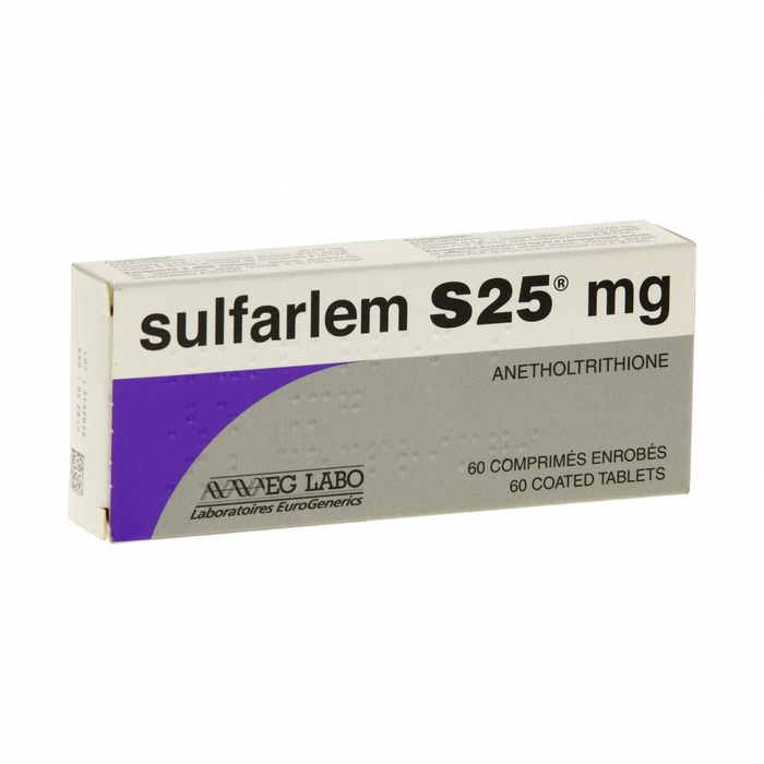 Photo de Sulfarlem s 25mg - 60 comprimés Laboratoire eg Sulfarlem s 25mg - 60 comprimés Laboratoire eg-194119