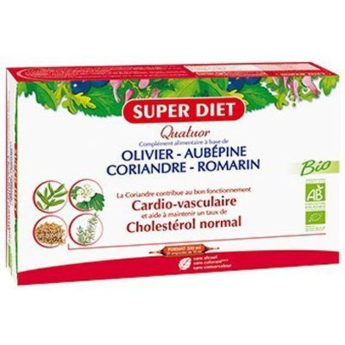 Photo de Super diet quatuor cardiovasculaire bio 20 ampoules Super diet Super diet quatuor cardiovasculaire bio 20 ampoules Super diet-220576