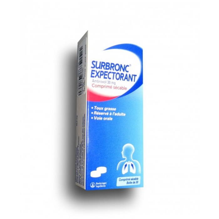 Photo de Surbronc expectorant 30mg - 30 comprimés Boehringer ingelheim Surbronc expectorant 30mg - 30 comprimés Boehringer ingelheim-194317