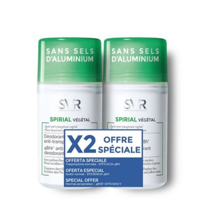 Svr spirial déodorant anti-transpirant végétal - lot de 2 Svr-200973