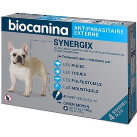Synergix chien moyen 134 mg - 4.0  - anti-parasitaire - biocanina -211072