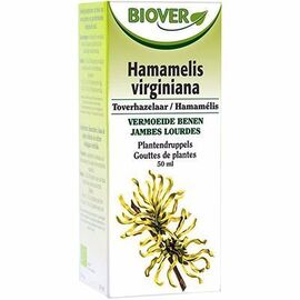 Teinture mère hamamelis virginiana bio - 50.0 ml - gouttes de plantes - teintures mères - biover Jambes fatiguées et gonflées-8978