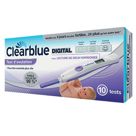 Test d'ovulation digital avancé - 10 tests - clearblue -146461