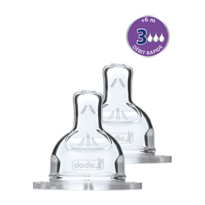 Photo de Tétine plate débit 3 x2 Dodie Tétine plate débit 3 x2 Dodie-149948