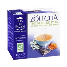 THE DE LA PAGODE Zou Cha - 30.0 unites - Gamme Santé - Thés de la Pagode Thé vert Sencha de chine au curmuma et reine des prés-126528