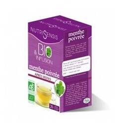 Tisane Menthe poivrée Bio, après repas - 20 sachets - divers - Nutrisensis -137184