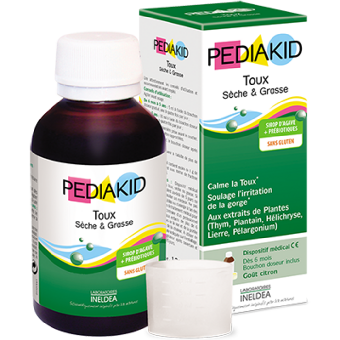 Photo de Toux sèche & grasse 125ml Pediakid Toux sèche & grasse 125ml Pediakid-227908