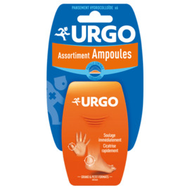 - Traitement Ampoules - Pansement hydrocolloïde - Grand et Petit formats - x6 pansements - pieds mains - Urgo -211484