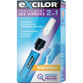 Traitement des Verrues 2 en 1 - 100.0 ml - verrues - EXCILOR -225258