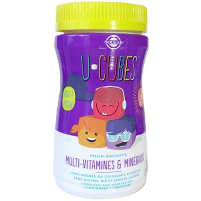 Photo de U-cubes multi-vitamines et minéraux - 60 gommes Solgar U-cubes multi-vitamines et minéraux - 60 gommes Solgar-205337