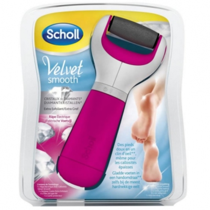 Photo de Velvet smooth râpe électrique très exfoliante rose cristaux de diamants Scholl Velvet smooth râpe électrique très exfoliante rose cristaux de diamants Scholl-204078