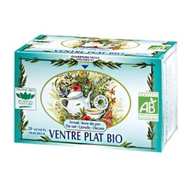 Ventre plat bio - 20.0 unites - Tisanes complexes bio - Romon nature Fenouil, Reine des prés, Thé vert, Cannelle, Chicorée-10345