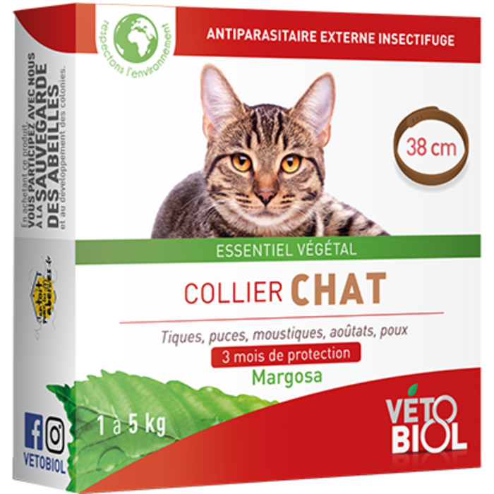 Photo de Vetobiol collier chat 1 à 5kg 38cm marron Vétobiol Vetobiol collier chat 1 à 5kg 38cm marron Vétobiol-216352