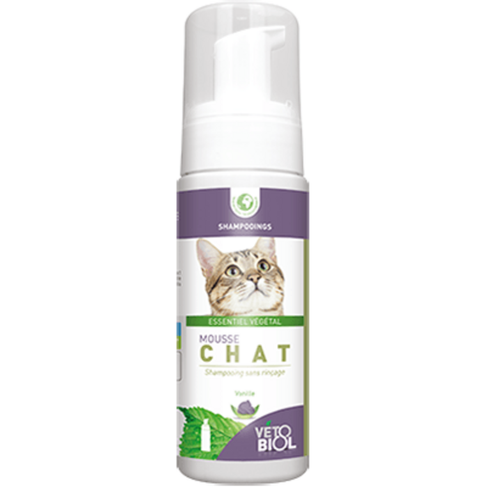 Photo de Vetobiol mousse chat shampooing sec 100ml Vétobiol Vetobiol mousse chat shampooing sec 100ml Vétobiol-216360