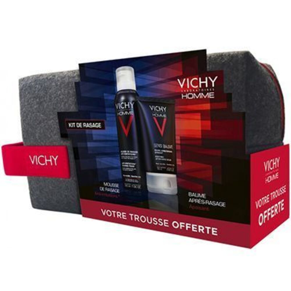 Photo de Vichy homme trousse kit de rasage mousse de rasage 200ml + baume après-rasage 75ml Vichy Vichy homme trousse kit de rasage mousse de rasage 200ml + baume après-rasage 75ml Vichy-223168