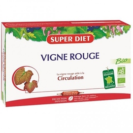 VIGNE ROUGE BIO -  20 ampoules de 15ml - 20.0 unités - Circulation - Super Diet Contribue à améliorer le bien-être circulatoire-4459