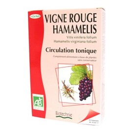 Vigne rouge / Hamamélis Bio - 20 ampoules - divers - Biotechnie La cour'tisane -136572