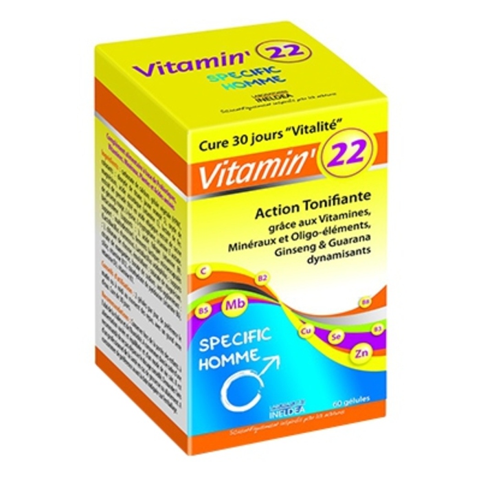 Photo de Vitamin 22 specific homme 60 gélules Ineldea Vitamin 22 specific homme 60 gélules Ineldea-136450