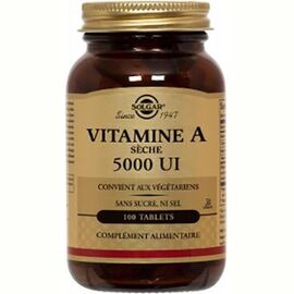 Vitamine a sèche 5000 ui 100 tablets - solgar -226228