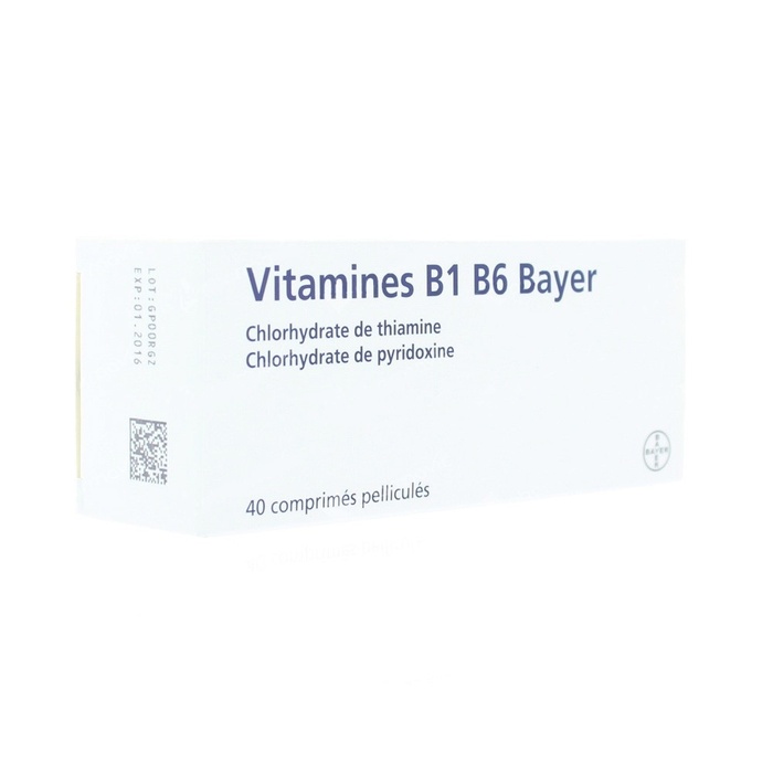 Vitamine b1 b6 - 40 comprimés pelliculés Bayer-192446