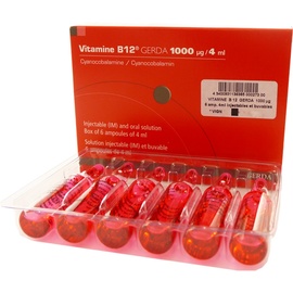 VITAMINE B12  1000 - 6 ampoules x - 4.0 ML - GERDA -193944
