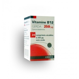 VITAMINE B12 250 microgrammes - 24 comprimés - GERDA -194278