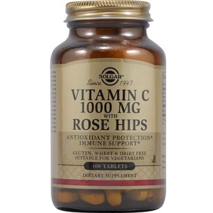 Vitamine c 500 rose hips 100 tablets Solgar-194540