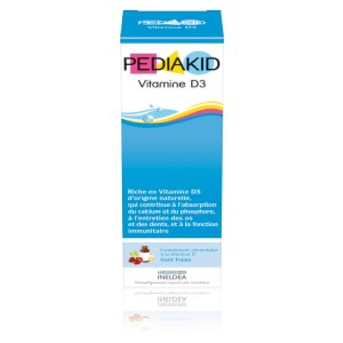 Photo de Vitamine d3, fraise - flacon 20 ml Pediakid Vitamine d3, fraise - flacon 20 ml Pediakid-140223