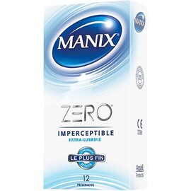 Zéro imperceptible extra-lubrifié 12 préservatifs - manix -214026